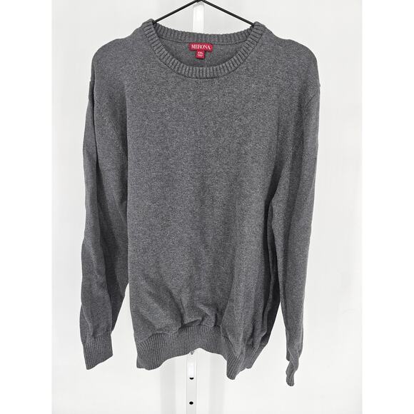 Merona Mens Sz XXL 100% Cotton Crew Neck Sweater Gray - Picture 1 of 4
